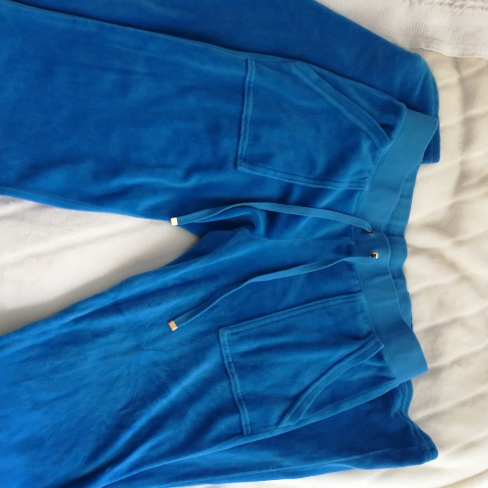 Juicy Couture royal blue Velour pocket pants